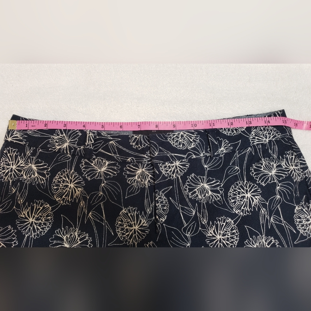 Banana Republic Women's Blue Floral Shors Tailored Print Size 0 - Picture 10 of 13
